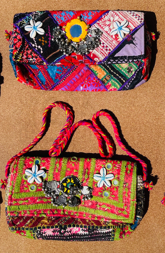 Banjara style hand bags and clutches