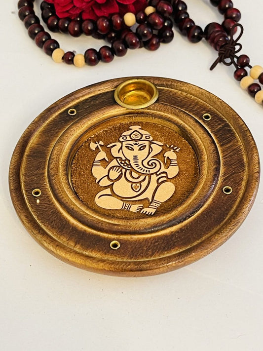 Ganesh Wooden Incense Stick Holder