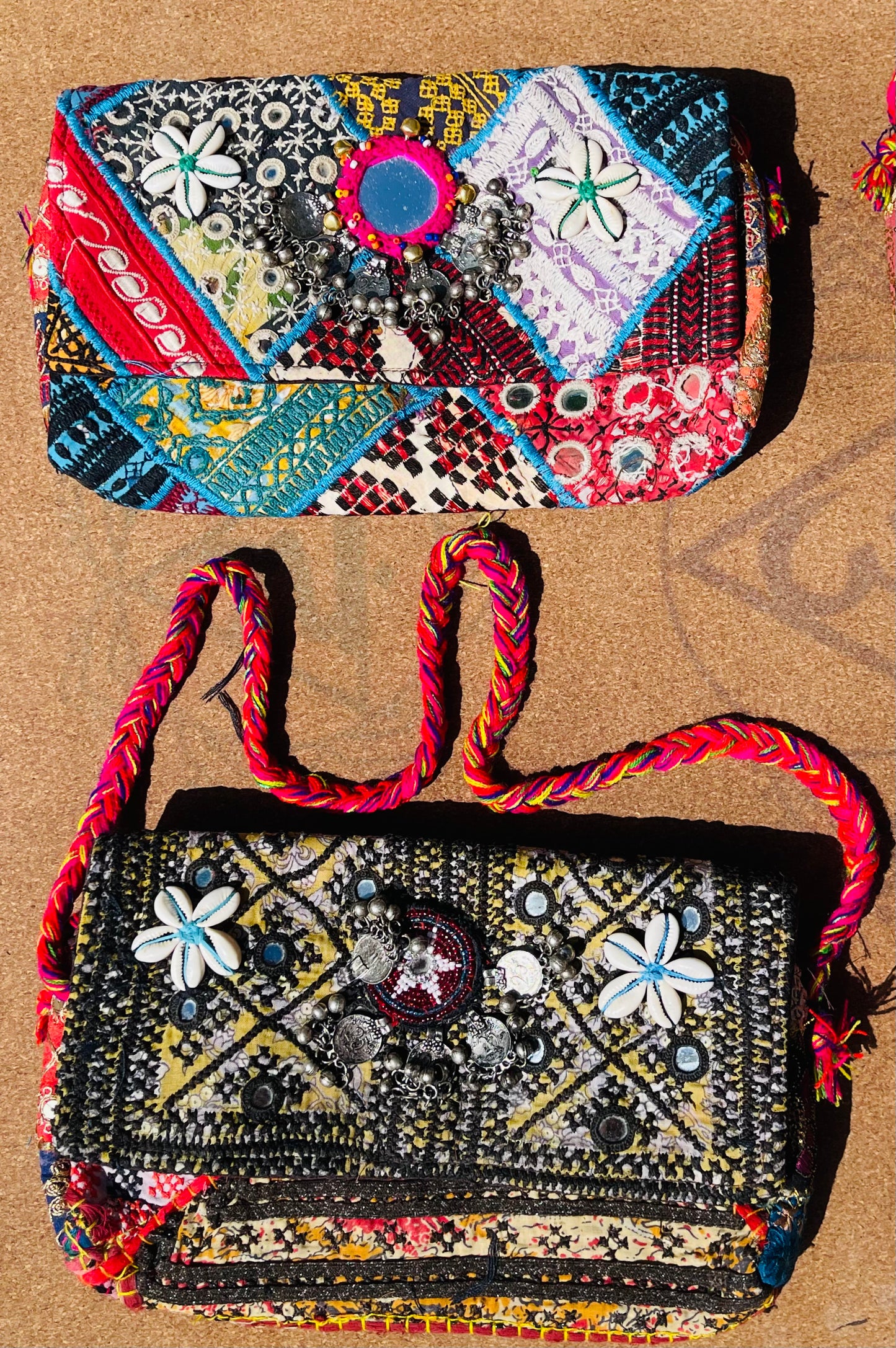 Banjara style hand bags and clutches