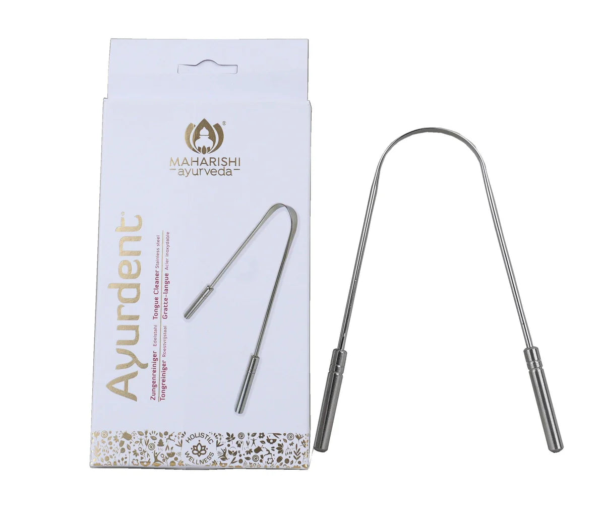 Maharishi Ayurveda Tongue Scraper, Stainless Steel